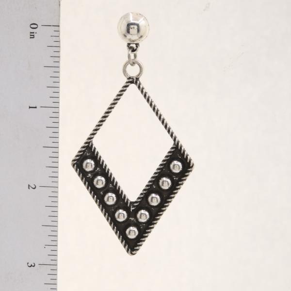 STUDDED METAL DANGLE EARRING