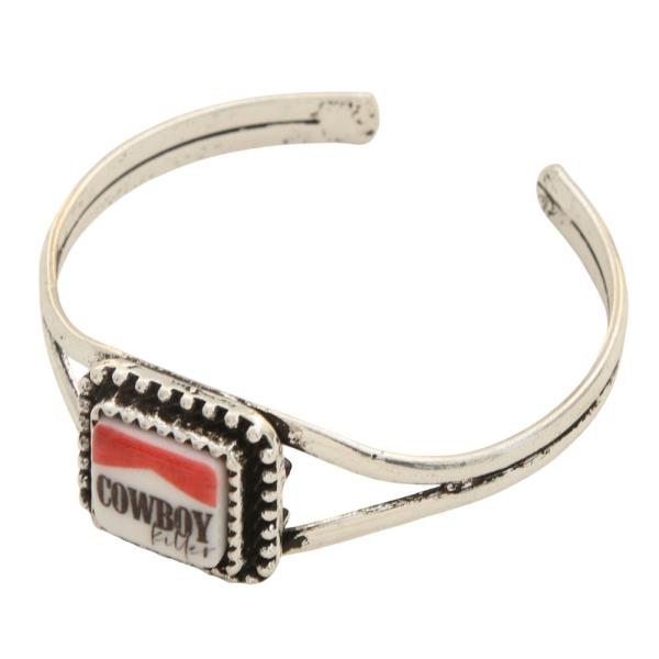 SQUARE COWBOY CUFF METAL BRACELET