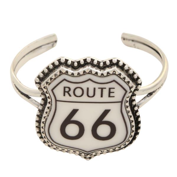 ROUTE 66 METAL CUFF BRACELET