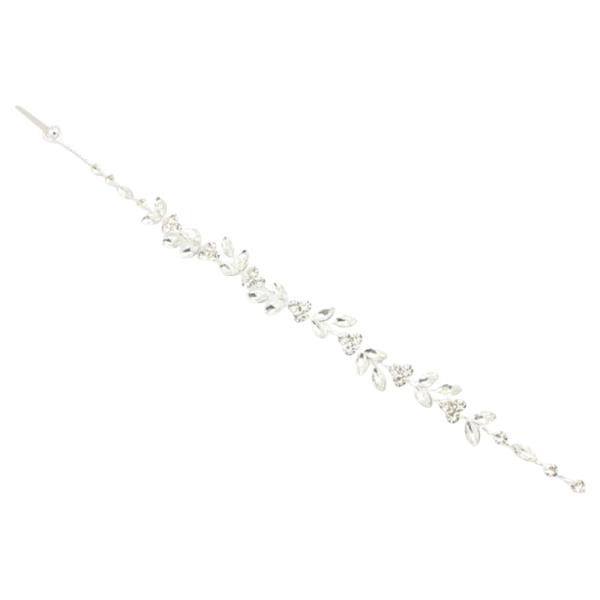 RHINESTONE FLOWER CHAIN BRACELET