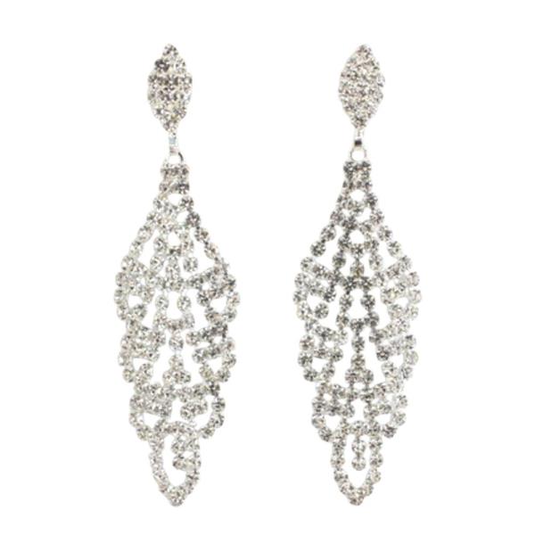 BRIDAL RHINESTONE DANGLE EARRING