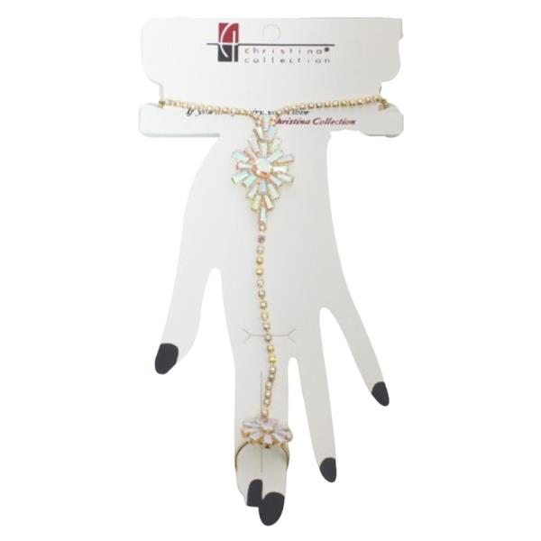 RHINESTONE HAND CHAIN BRACELET