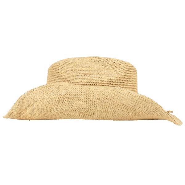 CC RAFFIA COWBOY HAT WITH BRAIDED DETAILS