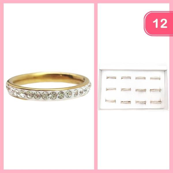 RHINESTONE RING (12 UNITS)