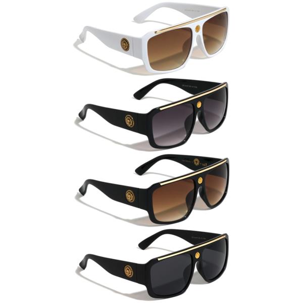 FLAT TOP THICK TEMPLE SQUARE SUNGLASSES 1DZ