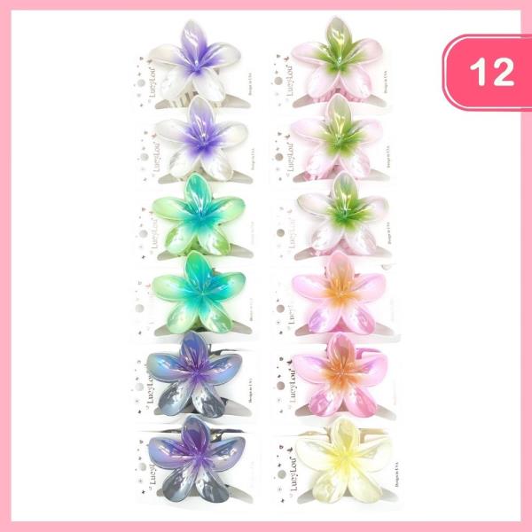 PLUMERIA HIAR CLAW CLIP (12 UNITS)
