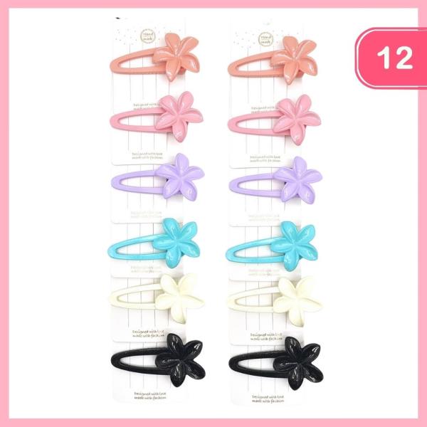FLOWER HAIR CLIP (12 UNITS)