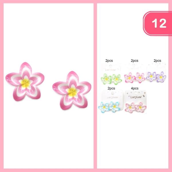 FLOWER HAIR CLAW CLIP (12 UNITS)