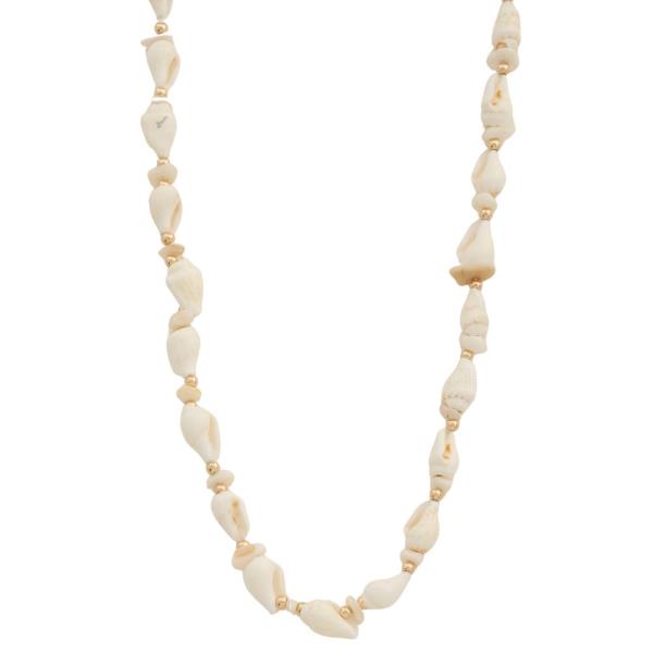 SEASHELL BEADED NECKLACE