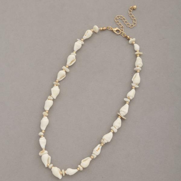 SEASHELL BEADED NECKLACE