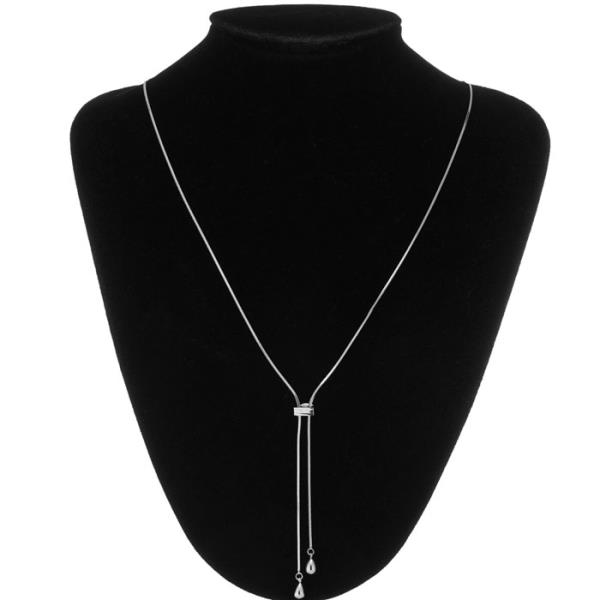 STAINLESS STEEL BAR BOLERO NECKLACE