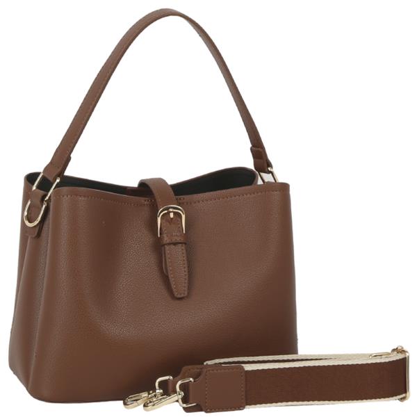 BUCKLE HANDLE BAG W STRAP