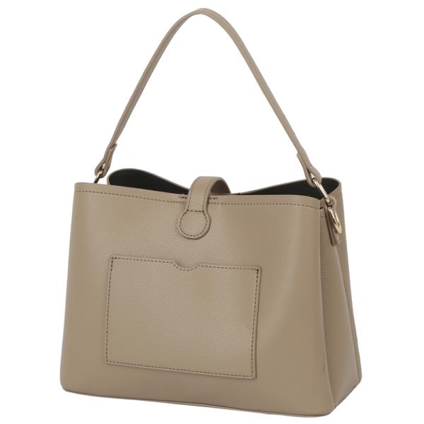 BUCKLE HANDLE BAG W STRAP