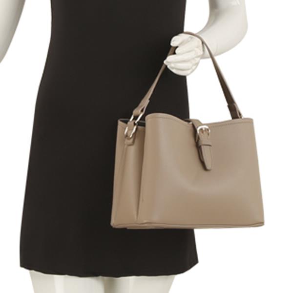 BUCKLE HANDLE BAG W STRAP