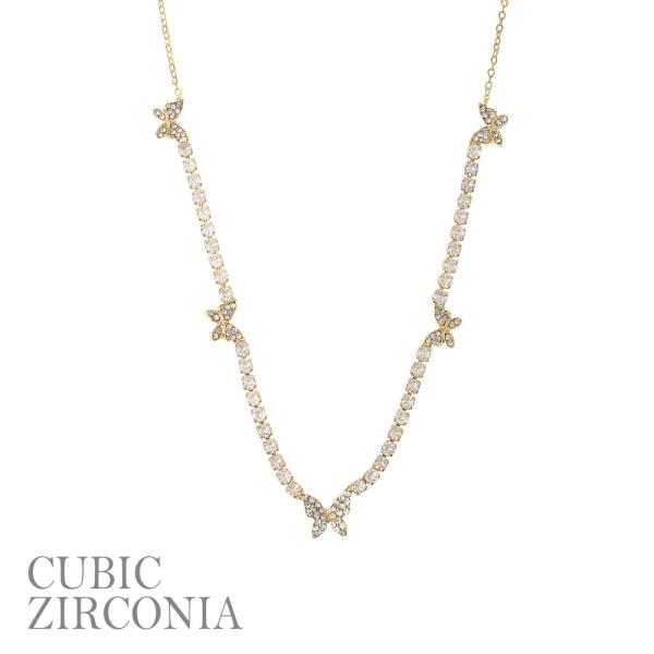 CZ FIVE BUTTERFLY NECKLACE