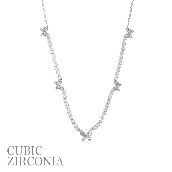 CZ FIVE BUTTERFLY NECKLACE