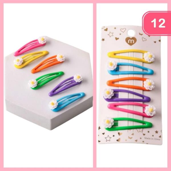 DAISY ENAMEL SNAP CLIPS (12 UNITS)