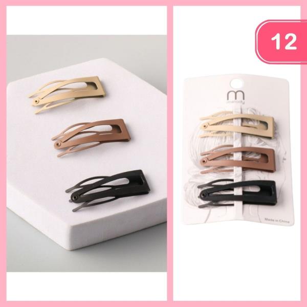 MATTE SNAP COMB CLIPS (12 UNITS)