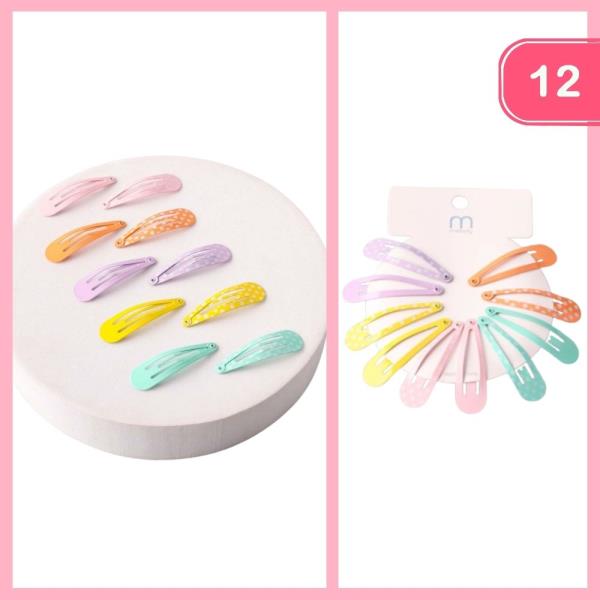 SNAP HAIR PIN (12 UNITS)