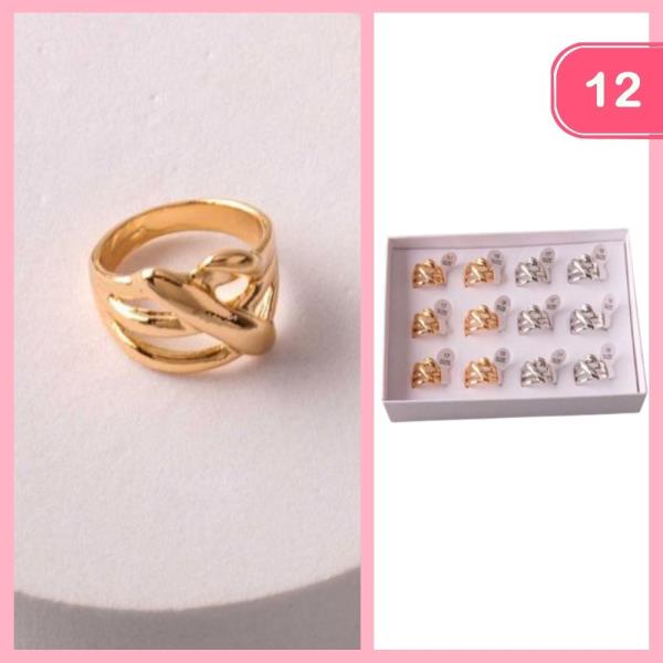 METAL WRAPPED LAYERED RING (12 UNITS)