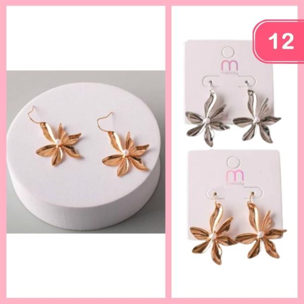SCULPTED STAR LILY EARRING (12 UNITS)