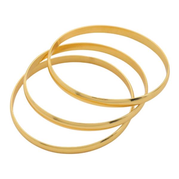 WATER RESISTANT METAL BANGLE STAINLESS STEEL BRACELET SET