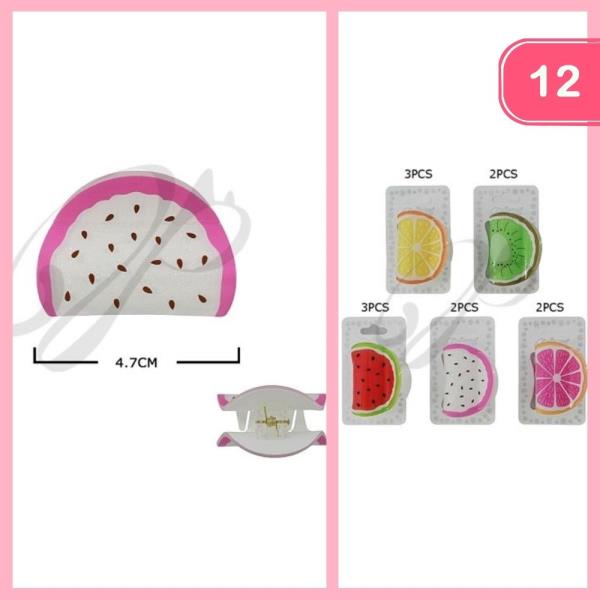 FRUIT HAIR CLAW CLIP (12 UNITS)