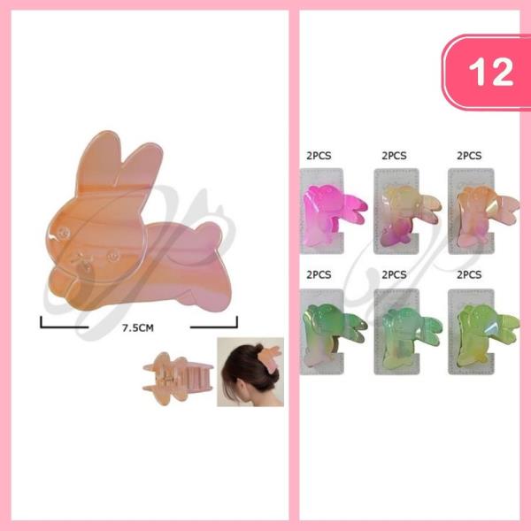 BUNNY HAIR CLAW CLIP (12 UNITS)