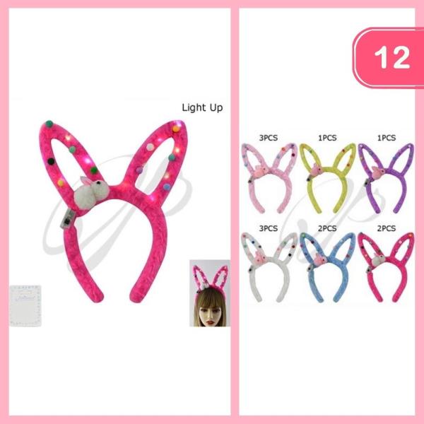 LIGHT UP EASTER BUNNY EARS (12 UNITS)