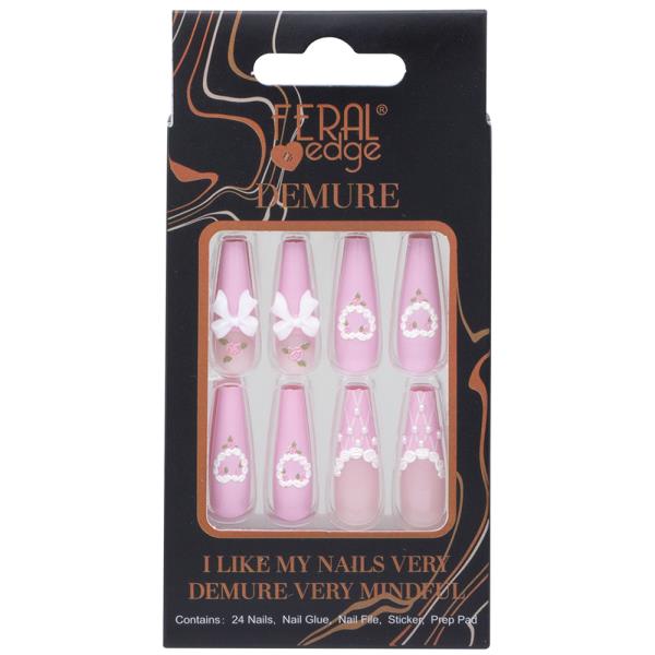 FERAL EDGE DEMURE DESIGN NAIL DECORATION SET