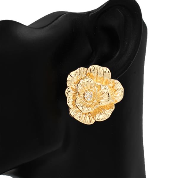 BLOOM FLORAL RELIEF STATEMENT STUD EARRING
