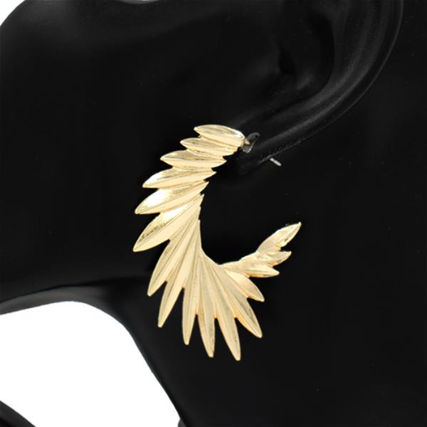 FAN SHAPED WING CURVE STATEMENT EARRING