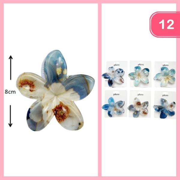 PLUMERIA HAIR CLAW CLIP (12 UNITS)