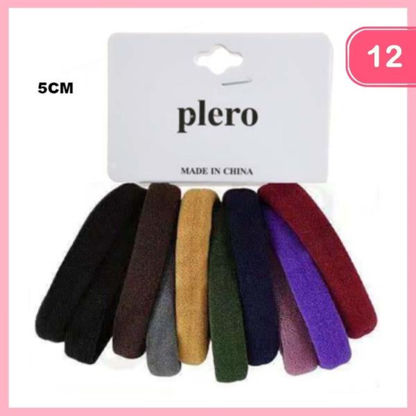 COLORED HAIR TIES (12 UNITS)
