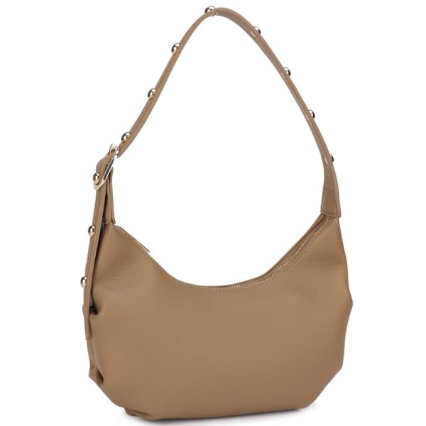 CURVE STUD SHOULDER BAG