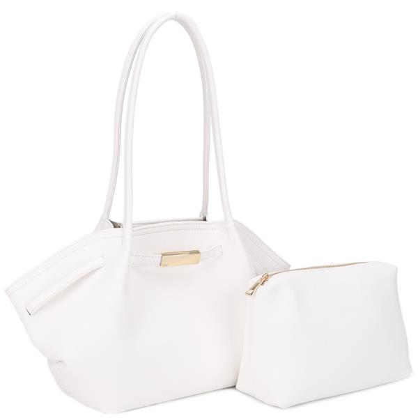 2IN1 SMOOTH DESIGN TOTE BAG W POUCH SET