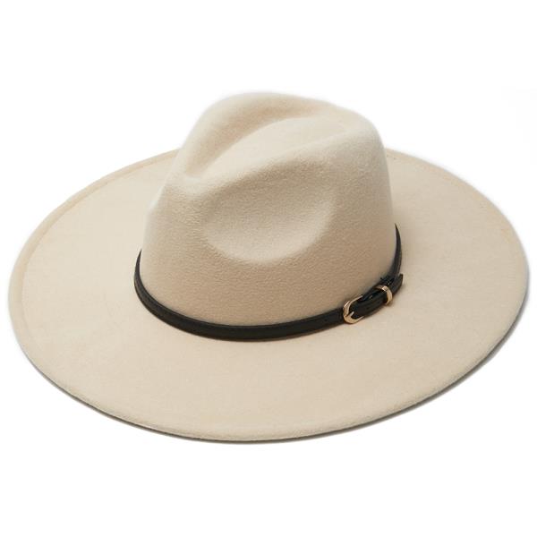 2 PC BELT STRAP STYLE FEDORA HAT