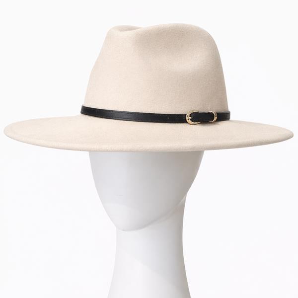 2 PC BELT STRAP STYLE FEDORA HAT