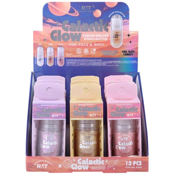 ROMANTIC BEAUTY GALACTIC GLOW LIQUID ROLLER HIGHLIGHTER (12 UNITS)