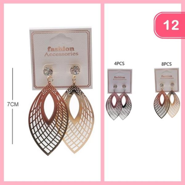 METAL DANGLE EARRING (12 UNITS)