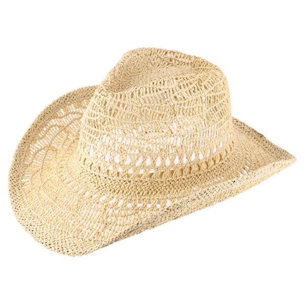 CLASSIC OPEN WEAVE STRAW COWBOY SUN HAT