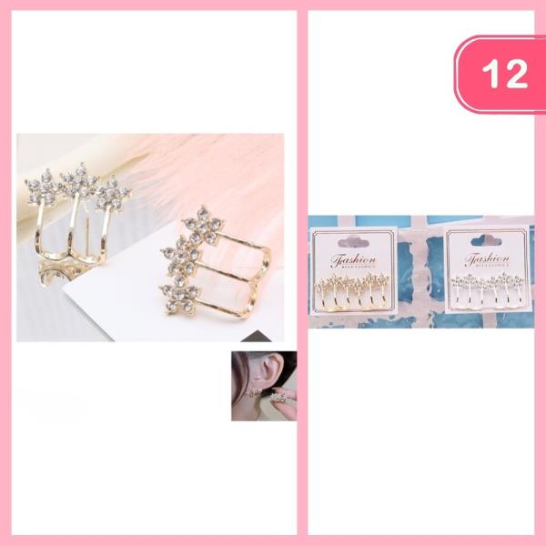 RHINESTONE CUFF EARRING (12 UNITS)