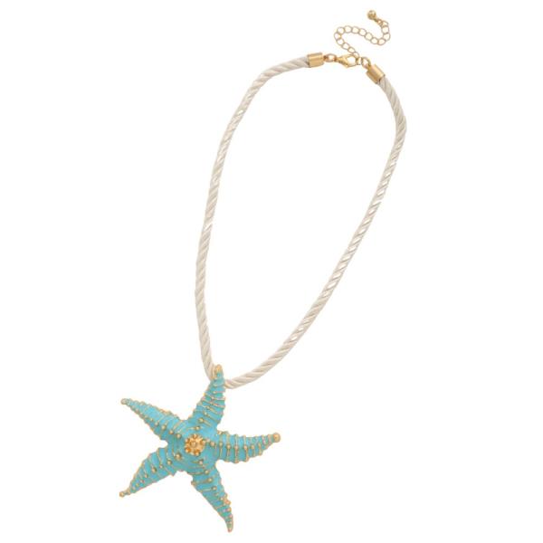 STARFISH PENDANT ROPE NECKLACE