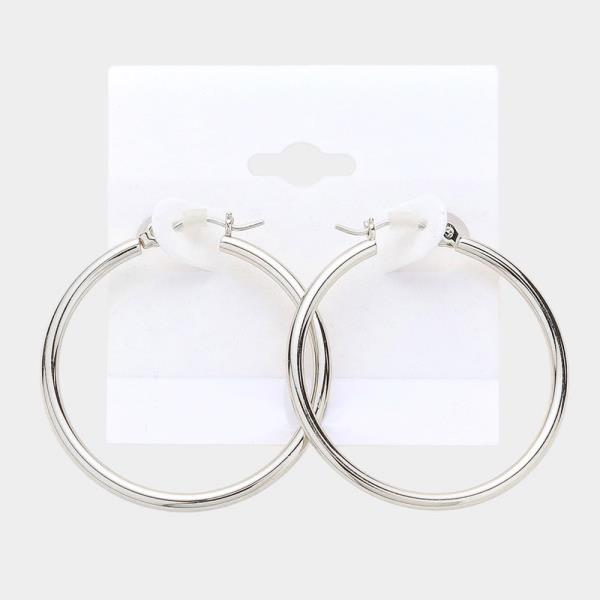 BRASS PINCATCH HOOP EARRING