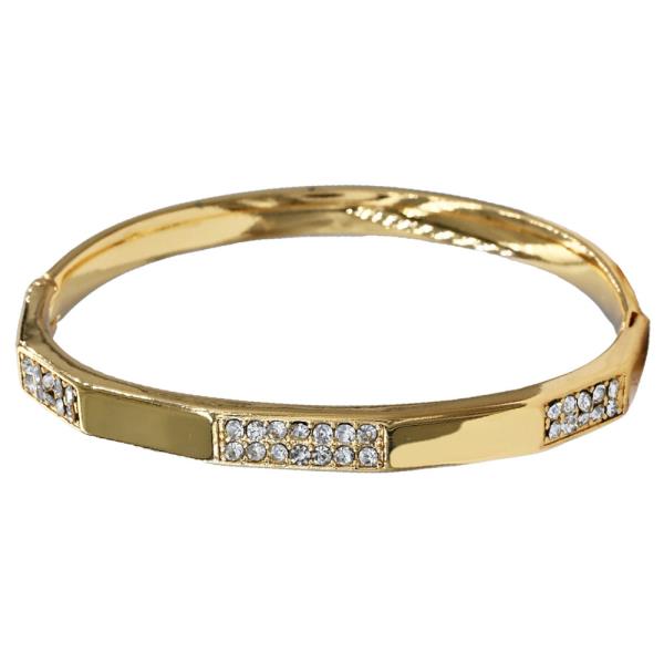 CZ PAVE STACKING STAINLESS STEEL BANGLE BRACELET