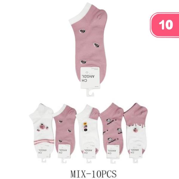 CUTE ANKLE SOCKS (10 UNITS)