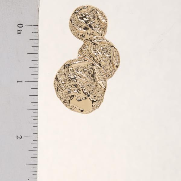 HAMMERED METAL ROUND LINK EARRING