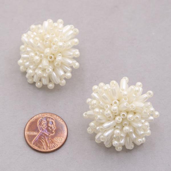 PEARL BEAD CLUSTER EARRING