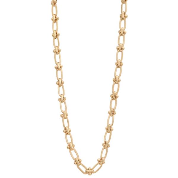 OVAL LINK METAL NECKLACE