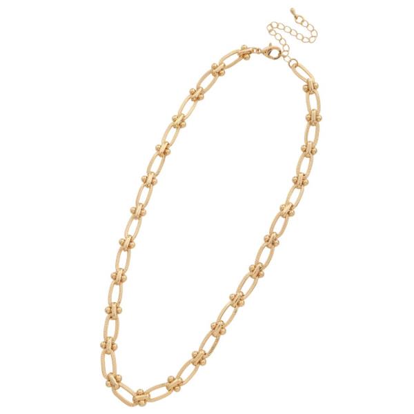 OVAL LINK METAL NECKLACE